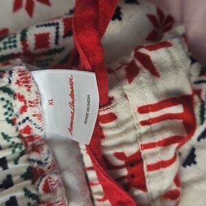 Hanna Andersson Red and White Flannel Pajama Bottoms Size XL
